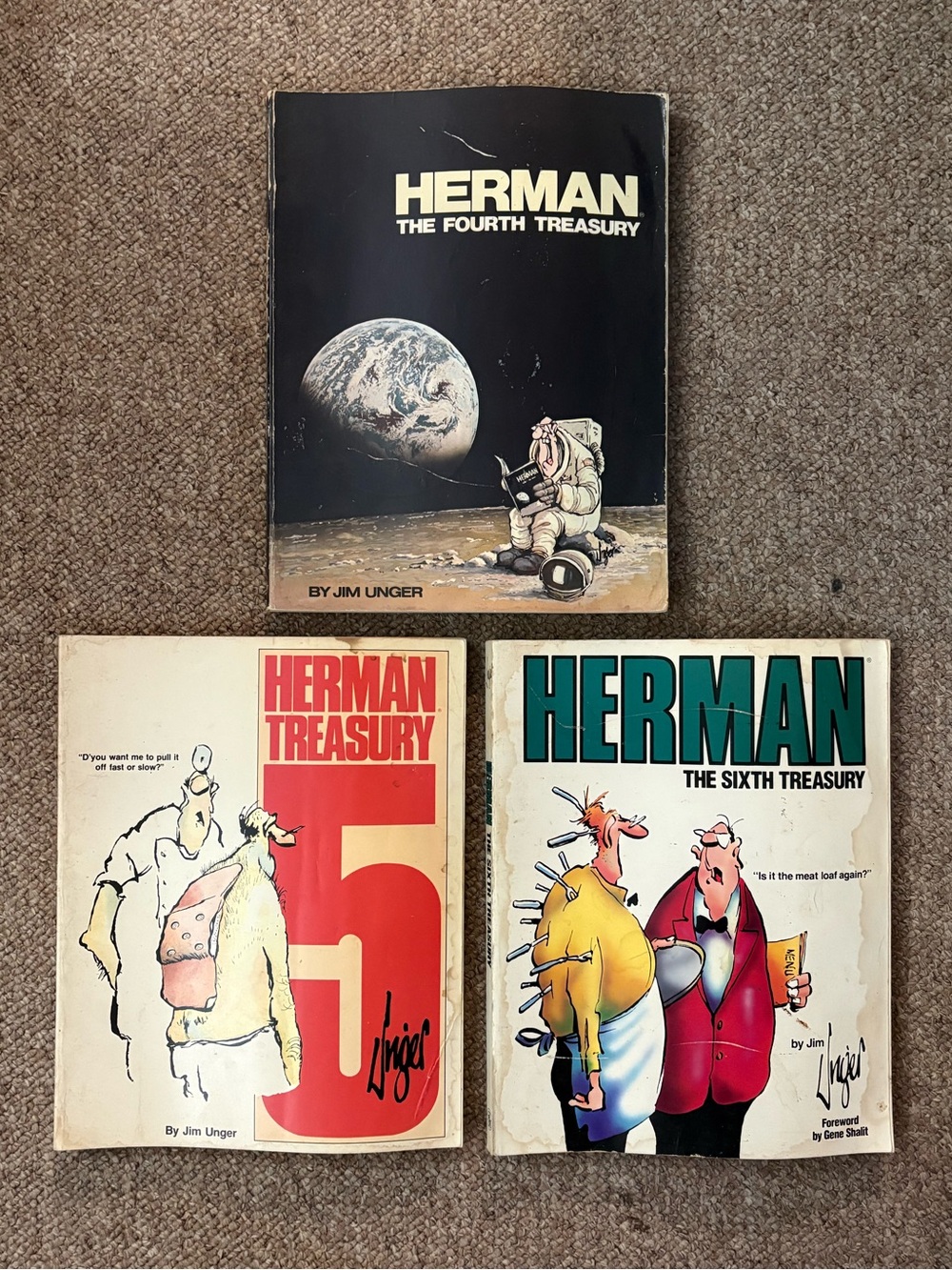 HERMAN 4th, 5th & 6th books by Jim Unger *VINTAGE*
